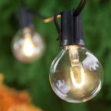FlexFilament G50 Shatterproof LED Patio Lights Edison Globe String Lights