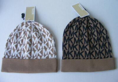 Michael Kors Hat Camel Gray or White MK Logo Print Classic  display picture 2
