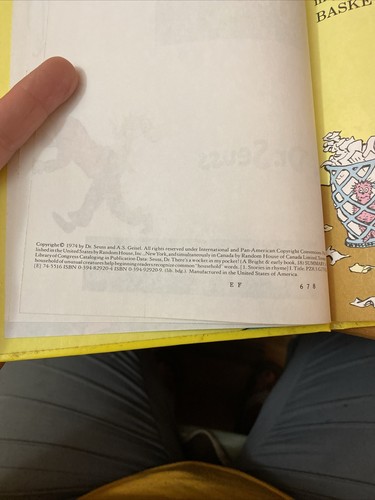 Dr. Seuss, Theodor Geisel THERE'S A WOCKET IN MY POCKET! 1st Edition Later Prin - Picture 6 of 10
