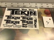 Vintage: TEKIN Decal / Sticker Sheet New USA Shipped