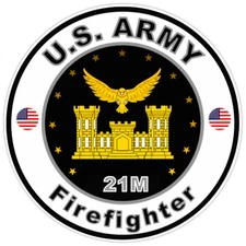 United States Army Firefighter Sticker Military Soldier Decal 5"