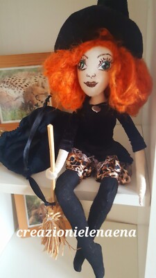  Sexy Hexe Befana mit Besen Geschenkhalter Schmuck Hallowen Weihnachten Puppe Puppe