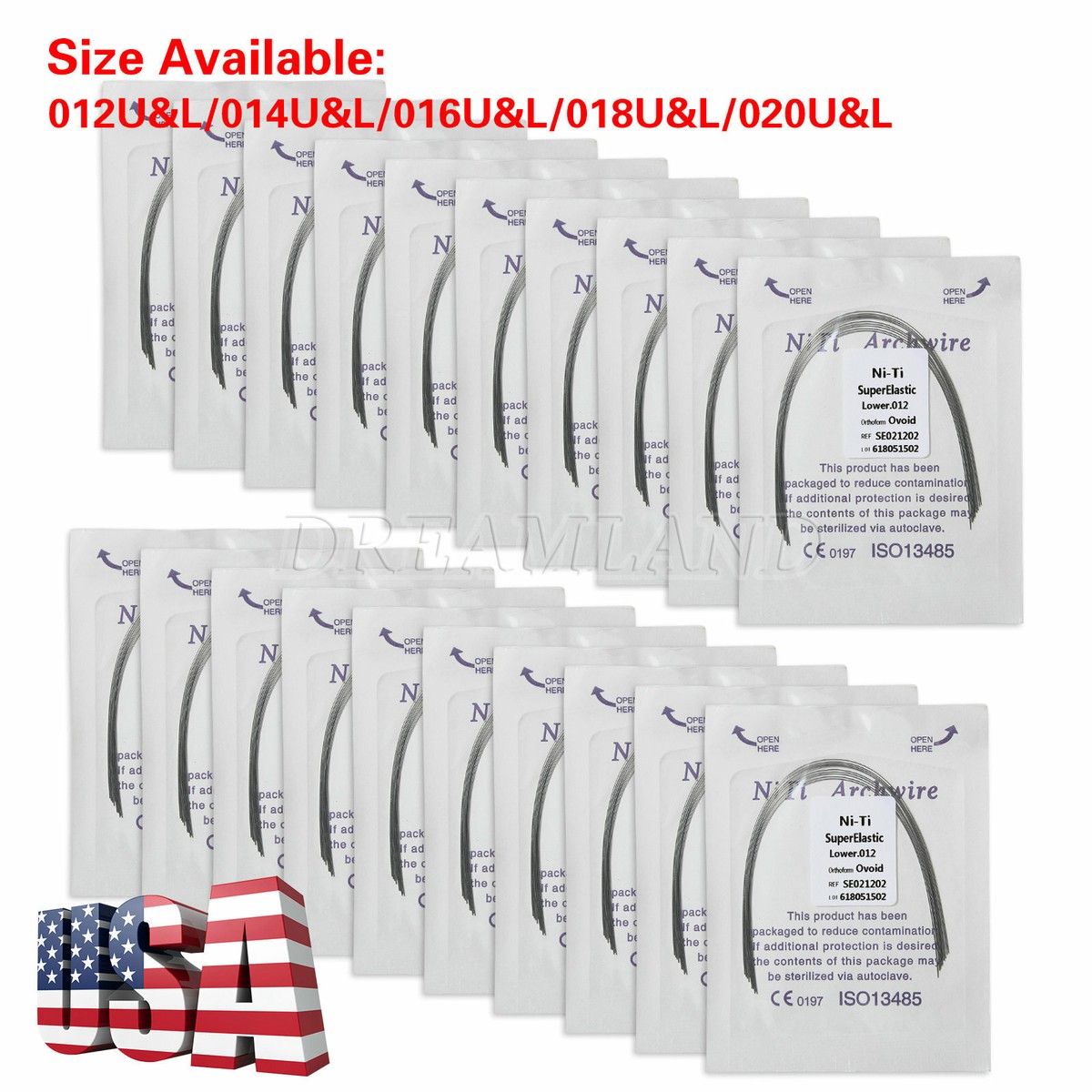 10-Pack Round Niti Orthodontic Arch Wires For Dental Braces - Arcos De Alambre 1 thumbnail image