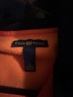 Club Room Bright Orange Navy Trim Fleece Zippered Small S NWOT — photo 5