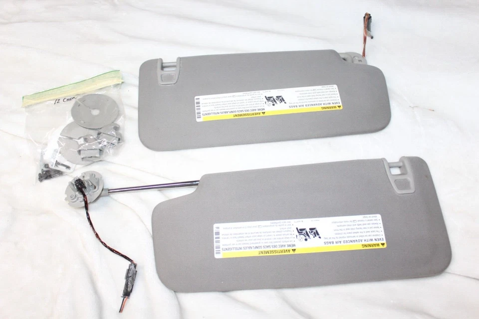 07-17 Chevy TRAVERSE Gmc ACADIA ENCLAVE para-sol com clipes de para-sol LUZES cinza - Imagem 3 de 4