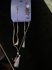 Claire s NIB matching Lt Pink Hanging Earrings And Bracelet