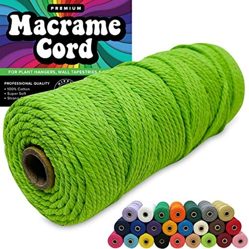 100% Cotton Cord Rope for Macrame 3mm Natural and Colored Craft String Yarn - Picture 17 of 214