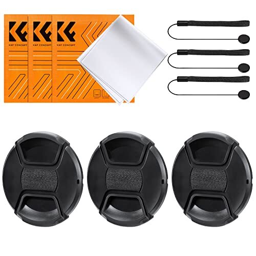 K&F Concept 77mm Lens Cap 9-piece set Lens cap + cleaning cloth