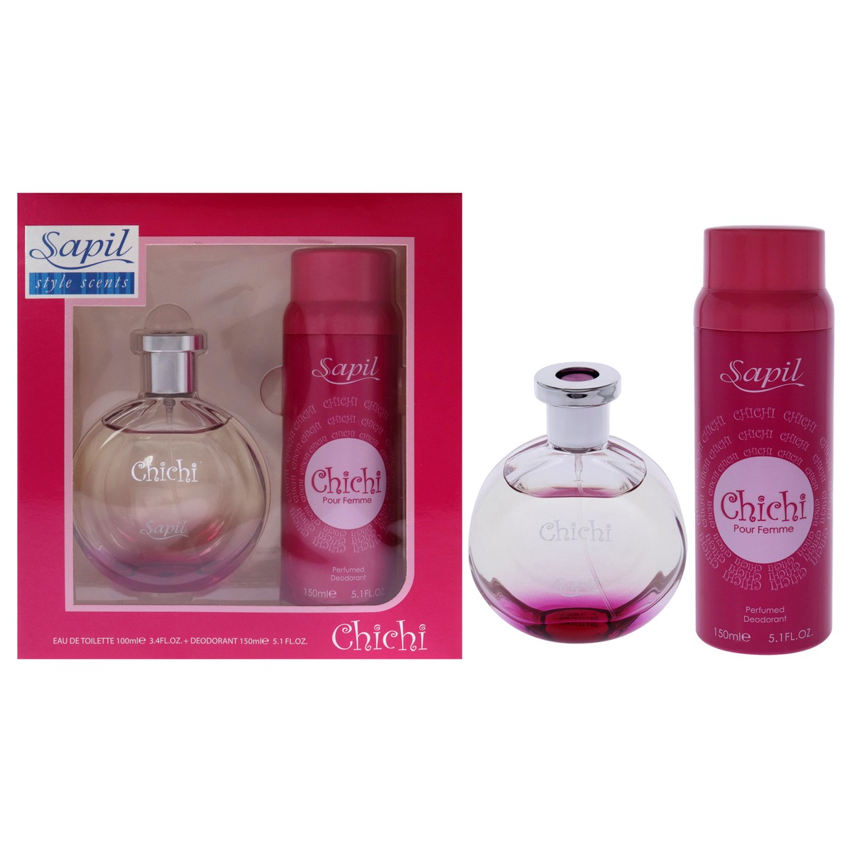 Chichi by Sapil for Women Pc oz EDT Spray, Deodorant