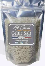 All Goods  5Oz Coarse, Hand Harvested Celtic Salt Organic 82 Minerals Coarse, Fr