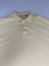Cherokee Washed Pique Polo Mens Polo Shirt Solid Yellow Size Medium M