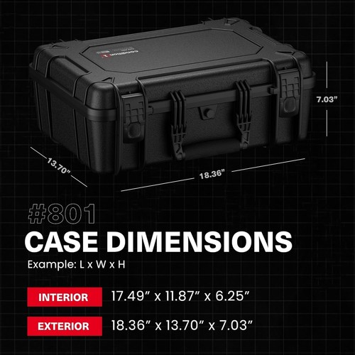 All-Purpose 18" Hard Case with Customizable Foam - Ideal for Electronics & Gear - 第 4/9 張圖片