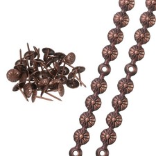 2Pcs Upholstery Tacks Strips 3.28ft Furniture Decorative Nails Bronze Flower