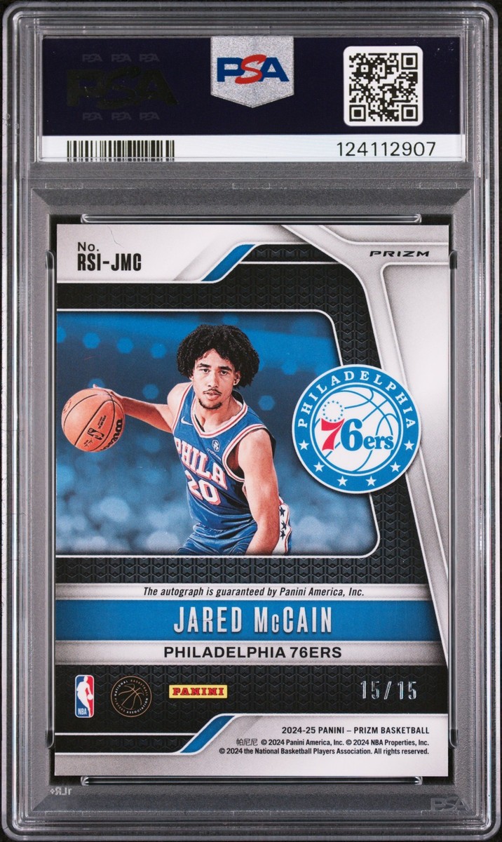 2024 Panini Prizm Rookie Signatures Jared Mccain RC Snakeskin Auto
