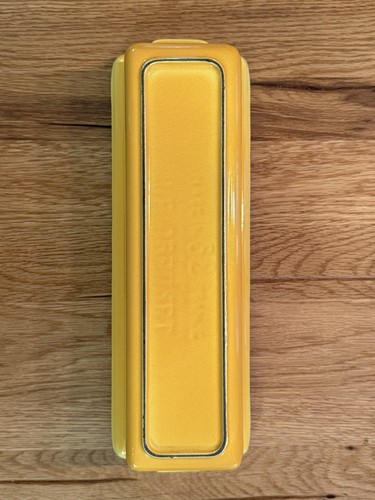 Vintage Le Creuset Yellow 32cm Pate Terrine & Lid Made In France - New In Box - Picture 5 of 10
