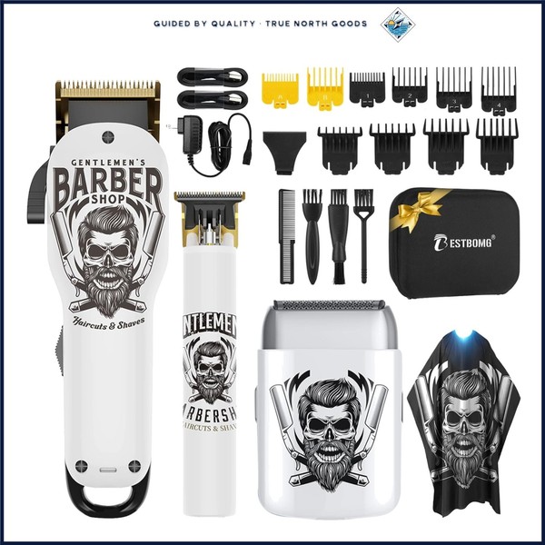 Cortapelos Profesional y Recortadora de Barba Kit de Acicalamiento con Pantalla LED