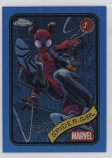 2025 Topps Chrome Marvel Comics Blue Refractor 232/299 Spider-Girl #143 04ag