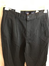 WOMENS NEW NWT BLACK DOCKERS CASUAL PANTS KHAKIS COTTON PLEATED SIZE 8M 8 29X31