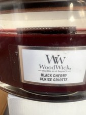 Ellipse Scented Candle Black Cherry Crackling Wood Wick 50h Burn - WoodWick