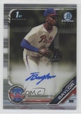 2019 Bowman Draft Chrome Pick Refractor 472/499 Jamari Baylor #CDA-JB Auto sh7