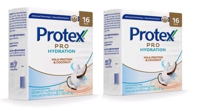 32 BARS PROTEX PRO HYDRATION MILK PROTEIN & COCONUT ANTIBACTERIAL SOAP   