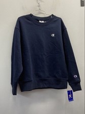 NWT Champion Women's Sport Crew Pullover Sweatshirt Navy Blue Logo Size XL