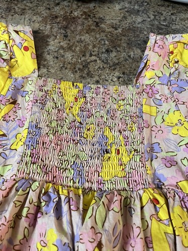 Pokémon Pikachu Girls Pink Short Sleeve Princess Birthday Dress 10/12 - Picture 6 of 7