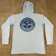 Pelagic mens Shirt Fishing small Performance Hoodie UPF sun protection vented