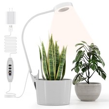"Full Spectrum LED Grow Light with Timer  Dimmable Feature for Indoor Plants"