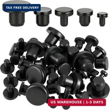 50 PCS Silicone Rubber Hole Plugs 1/8" 3/16" 1/4" 5/16" 3/8" Holes Rubber Bumper