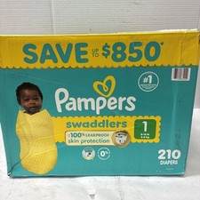 Pampers Swaddlers Disposable Diapers Size 1 , 210 Count