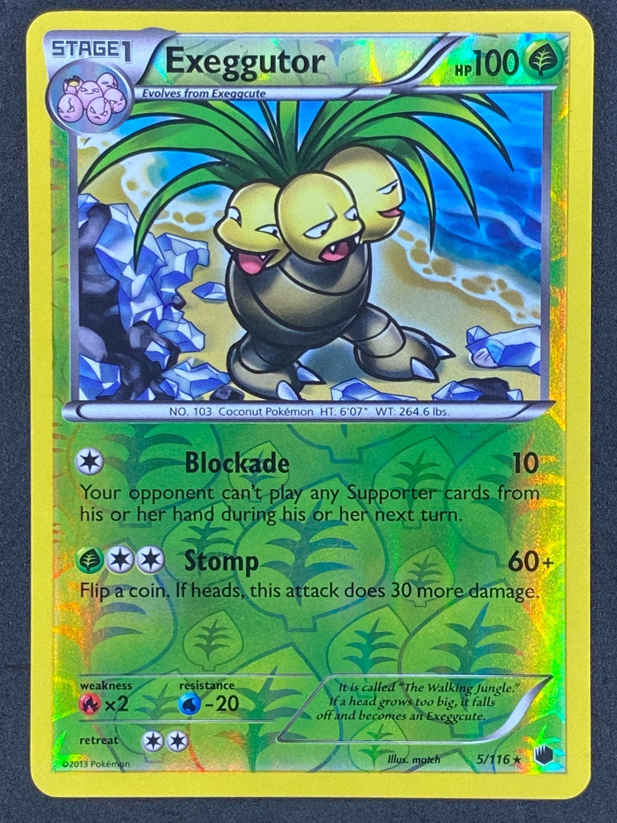 Pokémon Exeggutor Reverse Holo 5/116 PLF Plasma Freeze LP/NM
