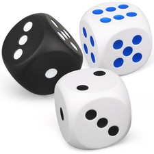 Large 3 inch Foam Fidget Dice for Kids Adults, Jumbo Squeeze Dice for Stress ...