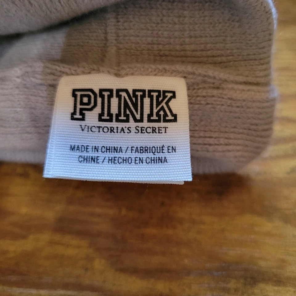 Faixa de cabeça feminina de malha cinza estampa gráfica PINK by VICTORIA'S SECRET tamanho único - Imagem 3 de 4
