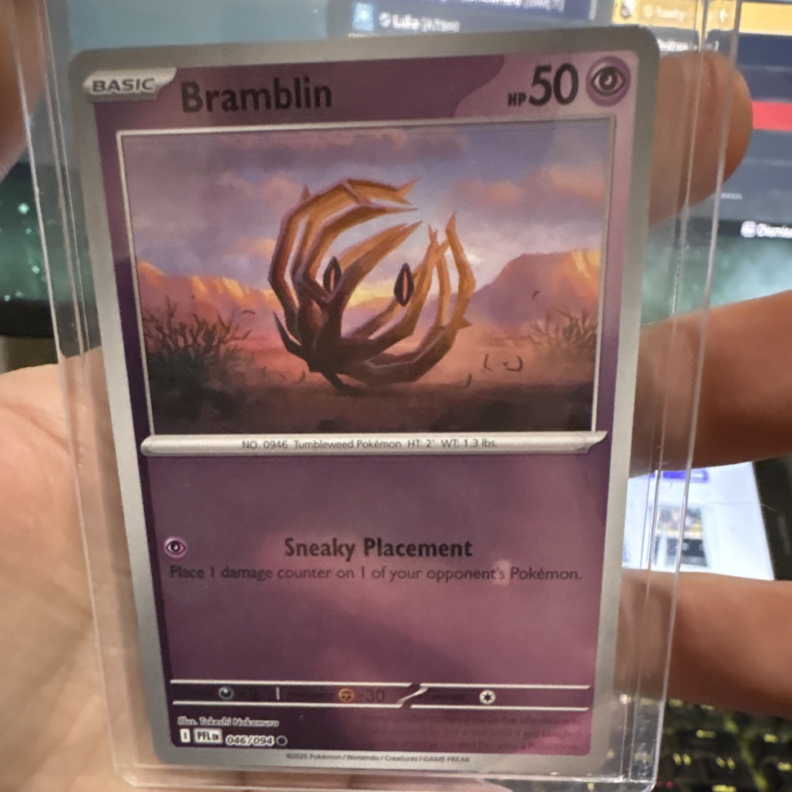 Pokémon Bramblin Reverse Holo 046/094 Basic 50 HP English TCG Card