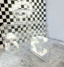 6 PACK CLEAR DISPLAY CASE plastic for 1/64 scale hot wheels matchbox car diecast