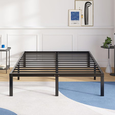 Metal Platform Bed Frame Queen Size 14 Inch   Noise Free Quiet Design, Heavy Dut