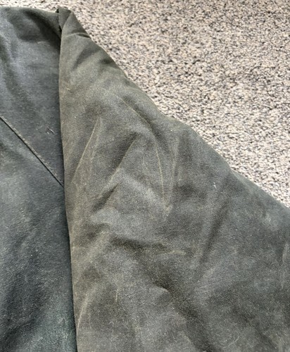 Vintage The Bracken Men's Size Large Waxed Jacket Country Green Blanket Lined - Picture 8 of 10