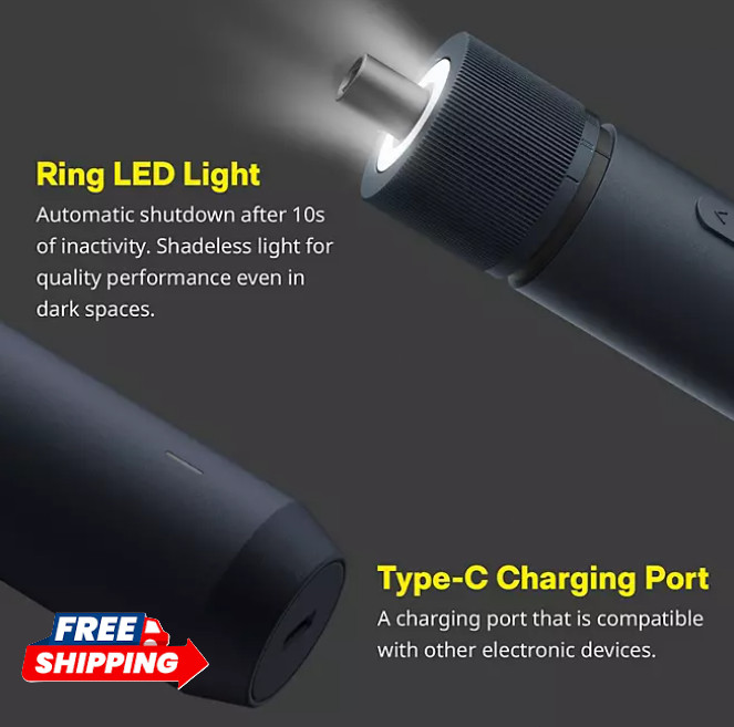 HOTO 3.6V Electric Screwdriver Tool Kit Rechargeable Magnetic Case Lid 3 Torque