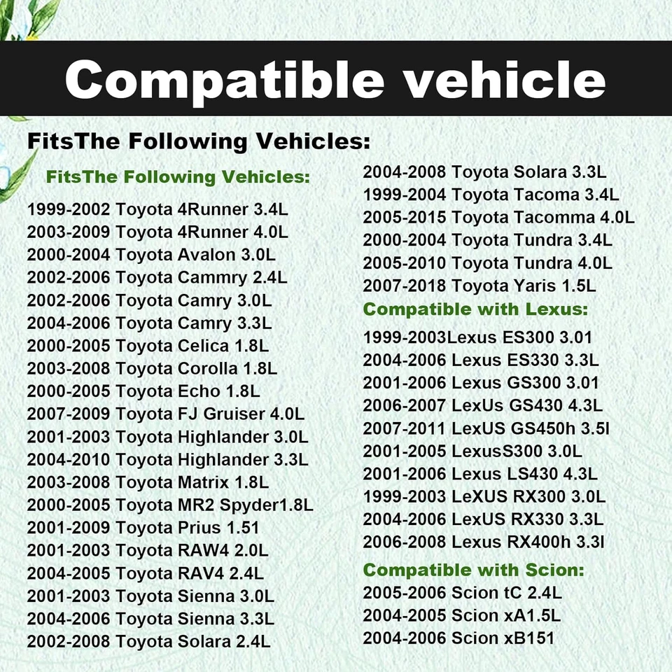 Sensor de flujo de masa de aire Toyota 02-06 Camry 03-08 Corolla 01-10 Highlander Tacoma Foto 3 de 4