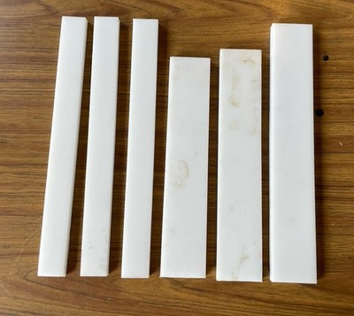 Lot Of Delrin Acetal Resin Sheet Bar 1/2  Drop Pieces White Plastic Machinable