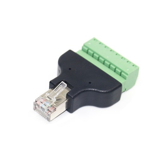 Easy Install For RJ45 Green 8 Pin Connector Adapter for Network Cables - Afbeelding 5 van 7