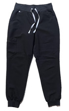 FIGS Zamora High Waisted Jogger Scrub Pants Womens Black Size Medium