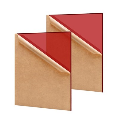 Eszeoee 2 Pack 12'' x 16'' Translucent Red x 16'', 