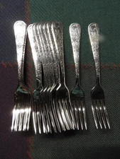 12- Liberty Tabletop - Salad Forks - 7 in. - American Outdoors Pattern - NEW 2nd