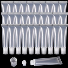 Empty Lip Gloss Balm Tubes 10ml Refillable Clear Soft Cosmetic Container 100 PCS