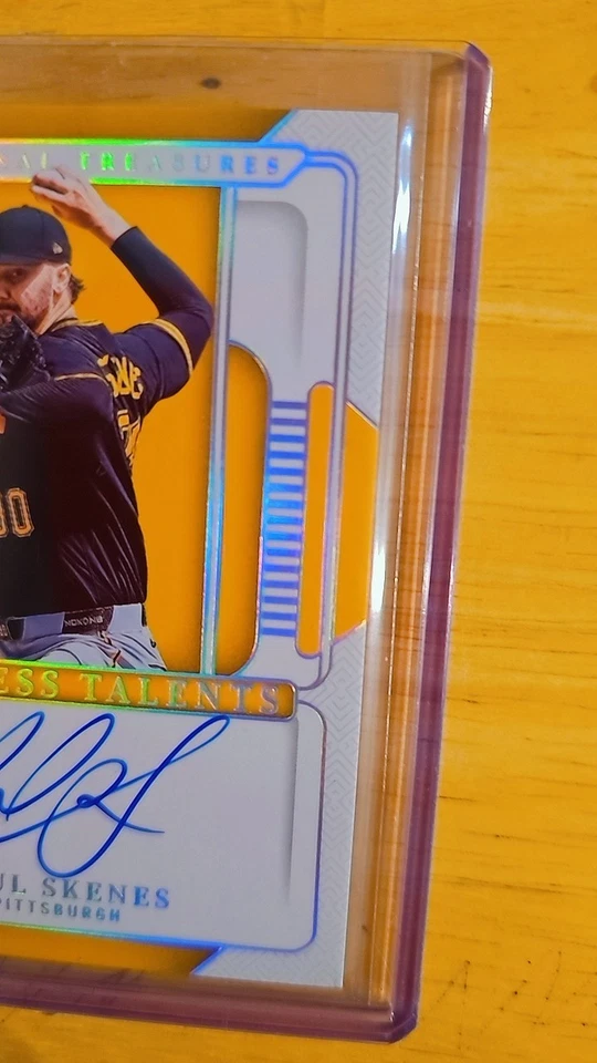 2025 National Treasures Paul Skenes Timeless Talents Auto Silver /25 #TT-PSK - Image 4 of 4