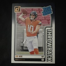 Panini 2024 Donruss Rated Rookie Throwback Bo Nix #46 Broncos NFL Football