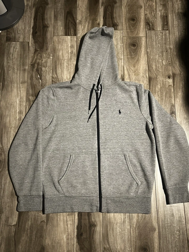 Polo Ralph Lauren Doble Tejido Tech Polar Jogger Sudadera Gris Negro Poni Talla L Foto 2 de 4