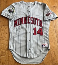 Kent Hrbek Dual Signed Authentic 1991 Rawlings Minnesota Twins Jersey